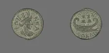 Coin Depicting the Goddess Tyche, (253-268?). Creator: Unknown
