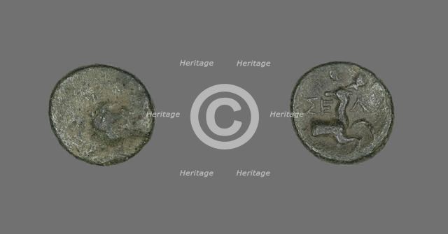 Coin Depicting the Hero Herakles, 2nd-1st century BCE. Creator: Unknown.