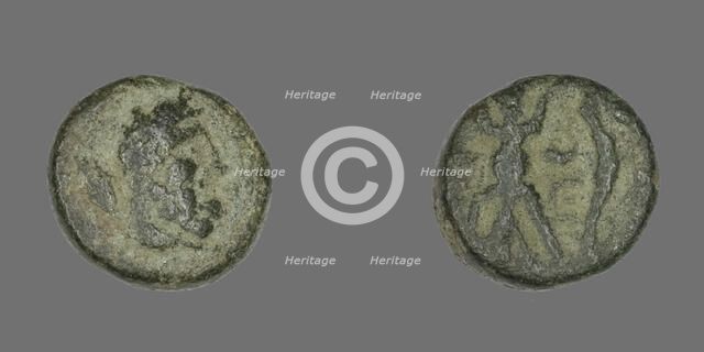 Coin Depicting the Hero Herakles, 2nd-1st century BCE. Creator: Unknown.