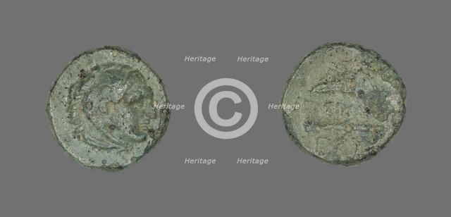 Coin Depicting the Hero Herakles, 300-200 BCE. Creator: Unknown.