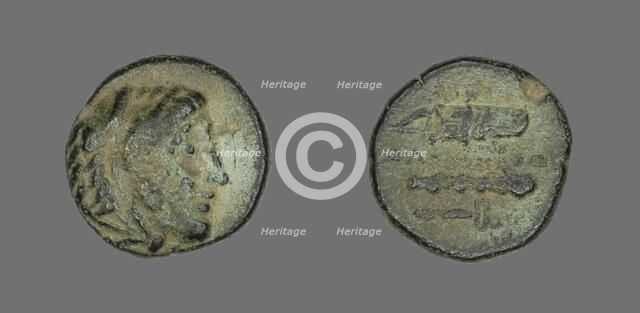 Coin Depicting the Hero Herakles, 336-323 BCE. Creator: Unknown.