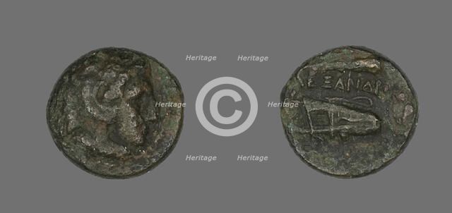 Coin Depicting the Hero Herakles, 336-323 BCE. Creator: Unknown.