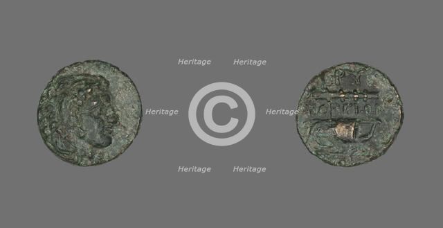 Coin Depicting the Hero Herakles, 387-300 BCE. Creator: Unknown.