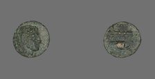 Coin Depicting the Hero Herakles, 387-300 BCE. Creator: Unknown