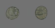Coin Depicting the Hero Herakles, 4th century BCE and later. Creator: Unknown