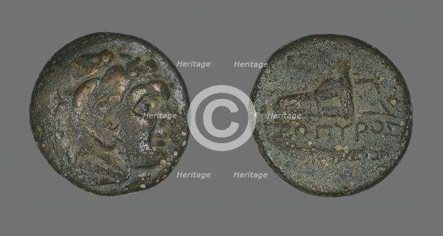 Coin Depicting the Hero Herakles, 4th century BCE and later. Creator: Unknown.