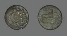 Coin Depicting the Hero Herakles, 4th century BCE and later. Creator: Unknown