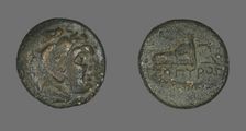 Coin Depicting the Hero Herakles, 4th century BCE and later. Creator: Unknown