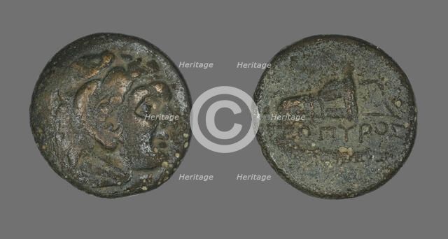 Coin Depicting the Hero Herakles, 4th century BCE and later. Creator: Unknown.