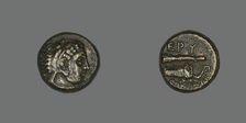Coin Depicting the Hero Herakles, 4th century BCE and later. Creator: Unknown