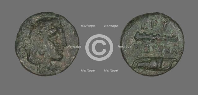 Coin Depicting the Hero Herakles, 4th century BCE. Creator: Unknown.