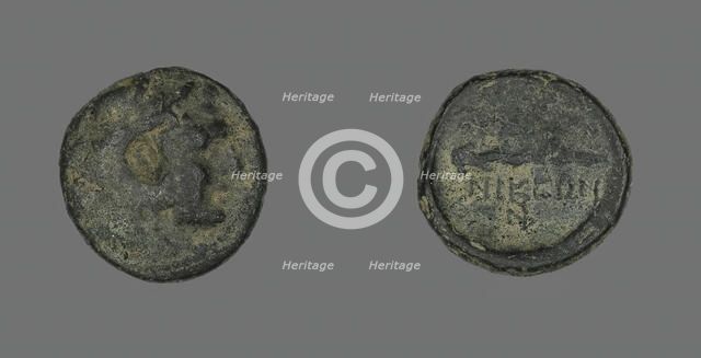 Coin Depicting the Hero Herakles, about 168 BCE. Creator: Unknown.