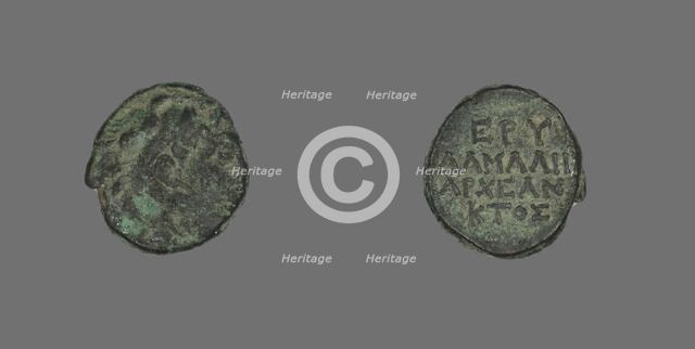 Coin Depicting the Hero Herakles, about 300-200 BCE. Creator: Unknown.