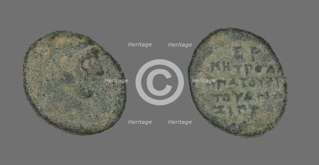 Coin Depicting the Hero Herakles, about 300-200 BCE. Creator: Unknown.