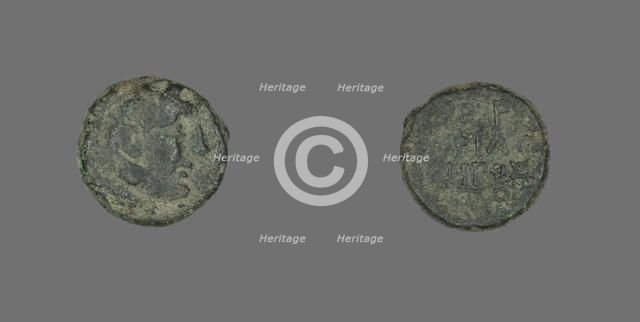 Coin Depicting the Hero Herakles, about 300-200 BCE. Creator: Unknown.