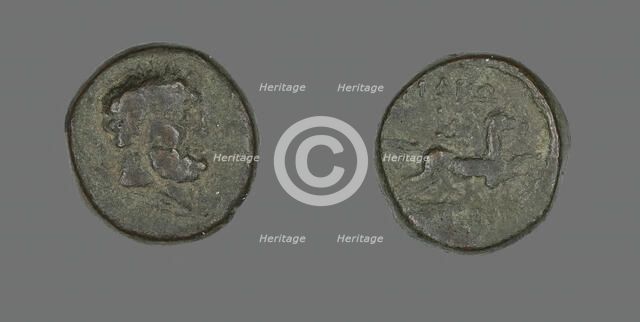 Coin Depicting the Hero Herakles, late 2nd BCE-1st century CE. Creator: Unknown.