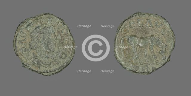 Coin Depicting Tyche, 211-268 CE. Creator: Unknown.