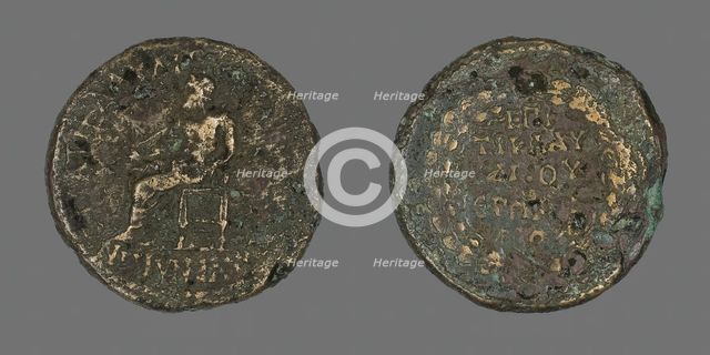 Coin Depicting Zeus Akraios, 14-37 CE. Creator: Unknown.