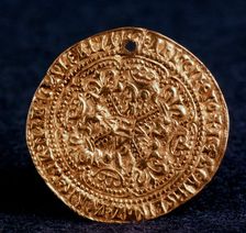 Coin (Korabelnik) of Tsar Ivan III (Averse: blossom cross), 1471-1490