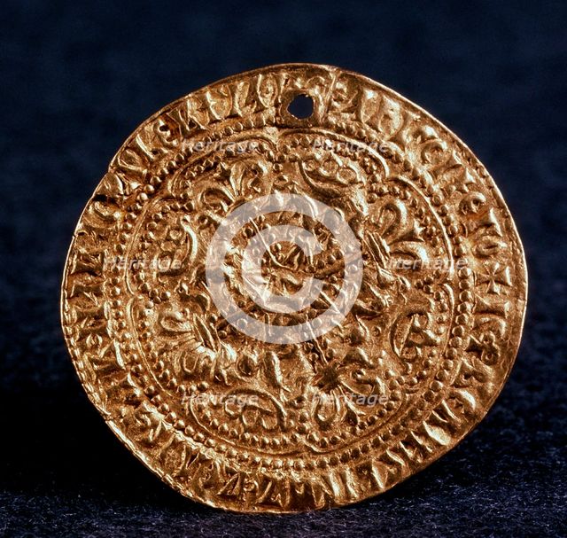 'Coin (Korabelnik) of Tsar Ivan III' (Averse: blossom cross), 1471-1490. Artist: Unknown
