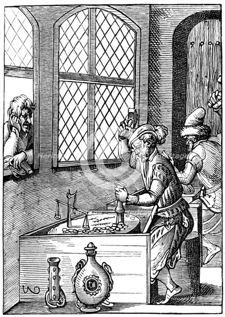 Coin maker, 16th century (1849).Artist: Jost Amman