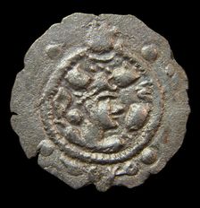 Coin of the Hephthalites, End of the 5th century . Creator: Numismatic, Ancient Coins