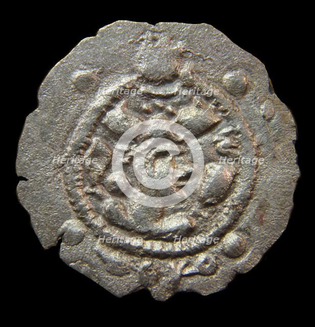 Coin of the Hephthalites, End of the 5th century . Creator: Numismatic, Ancient Coins  .