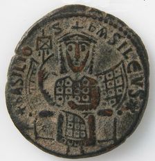 Coin of Basil I, Byzantine, 9th century (867 or 868). Creator: Unknown