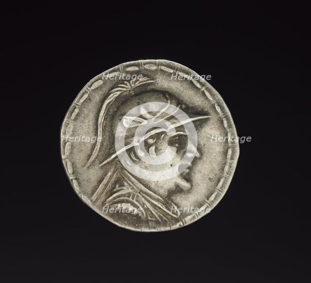 Coin of Eukratides I, 170-145 BC. Creator: Unknown.