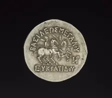 Coin of Eukratides I, 170-145 BC. Creator: Unknown