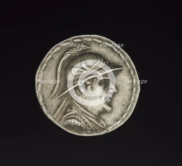 Coin of Eukratides I, 170-145 BC. Creator: Unknown.