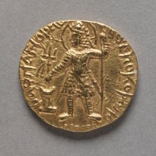 Coin of Kushan King Vasudeva I (obverse), c. AD 142/145-174/177. Creator: Unknown