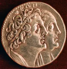 Coin of Ptolemy I and Berenice I, Ptolemaic kingdom of Egypt, 3rd century BC