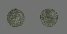 Coin Portaying Emperor Constantius II, 337-361. Creator: Unknown