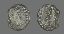 Coin Portraying an Emperor, late 4th century. Creator: Unknown