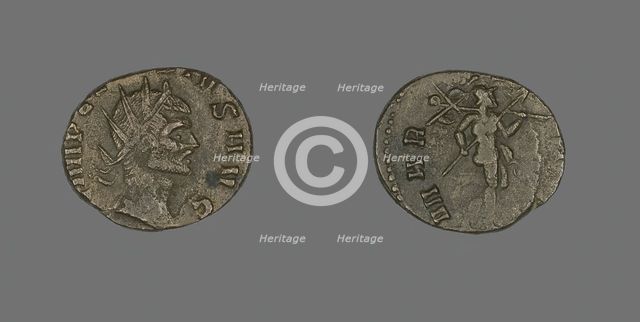 Coin Portraying an Emperor, mid-3rd century. Creator: Unknown.