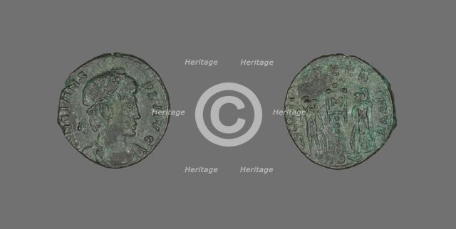 Coin Portraying Emperor Constans, after April 340. Creator: Unknown.