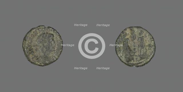 Coin Portraying Emperor Constans or Emperor Constantius II, 324-361. Creator: Unknown.