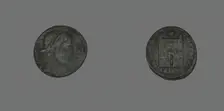 Coin Portraying Emperor Constantine, 272-337, probably 327-329. Creator: Unknown