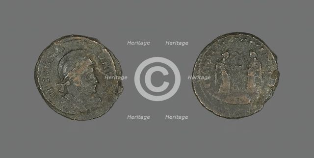 Coin Portraying Emperor Constantine I, 318-319. Creator: Unknown.