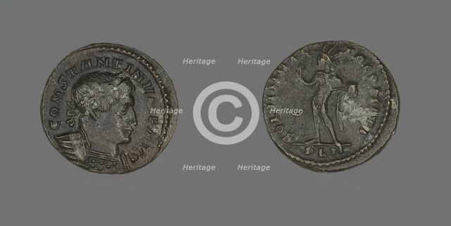 Coin Portraying Emperor Constantine I, 318 AD. Creator: Unknown.