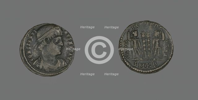 Coin Portraying Emperor Constantine I, 331-334 AD. Creator: Unknown.