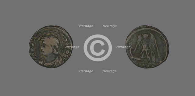 Coin Portraying Emperor Constantine I, about 330. Creator: Unknown.