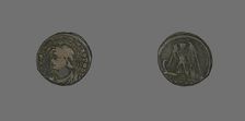 Coin Portraying Emperor Constantine I, about 330. Creator: Unknown