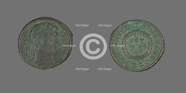 Coin Portraying Emperor Constantine I, AD 321. Creator: Unknown.