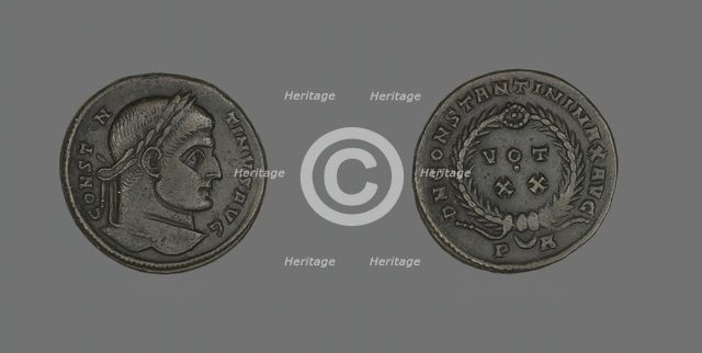 Coin Portraying Emperor Constantine I, AD 321 AD. Creator: Unknown.