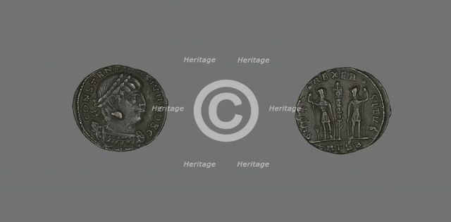 Coin Portraying Emperor Constantine II, 317-337. Creator: Unknown.