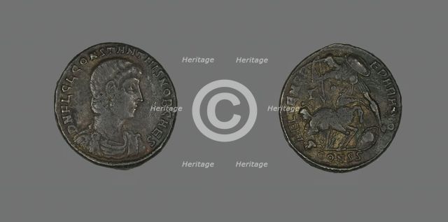 Coin Portraying Emperor Constantine II or Emperor Constantius Gallus, 317/337 or (Constantine II)... Creator: Unknown.