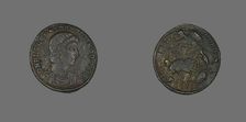 Coin Portraying Emperor Constantine II or Emperor Constantius Gallus, 317/337 or (Constantine II)... Creator: Unknown