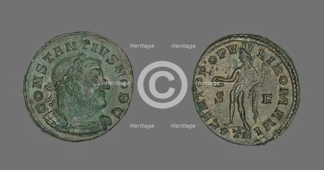 Coin Portraying Emperor Constantius I, 303-305. Creator: Unknown.